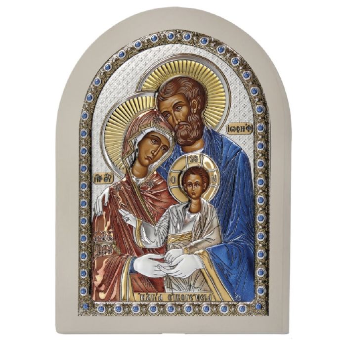 Holy family silver icon 20*26 in color MA-E1105-WH-BXC